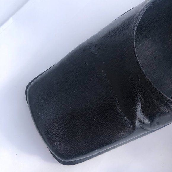 Aldo Black Suede Square-Toe Ankle Strap Heels - Picture 3 of 10